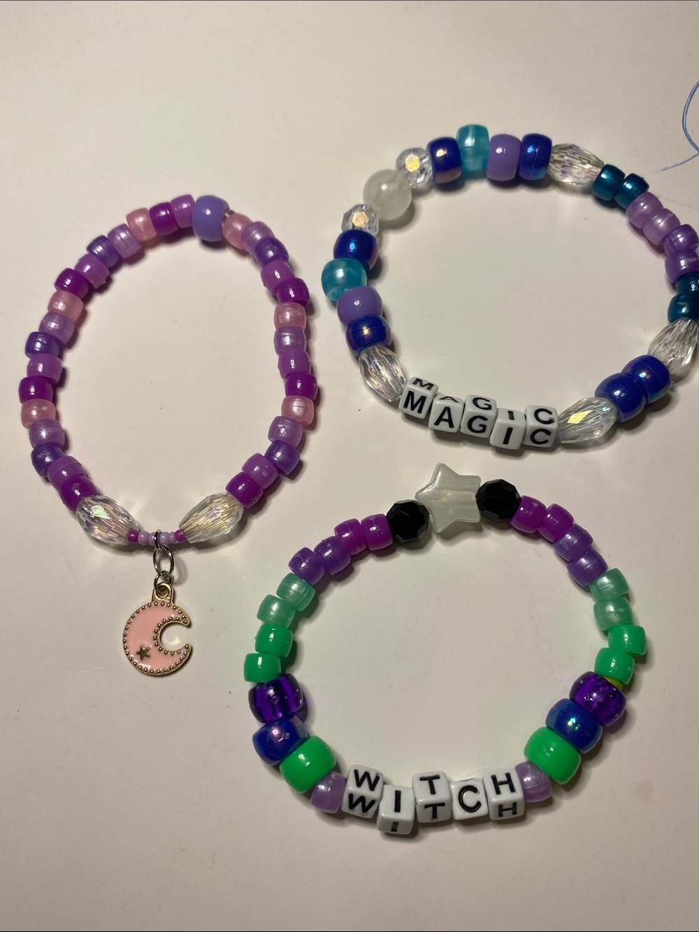 Witchy Halloween Kandi Bracelet Set of 3